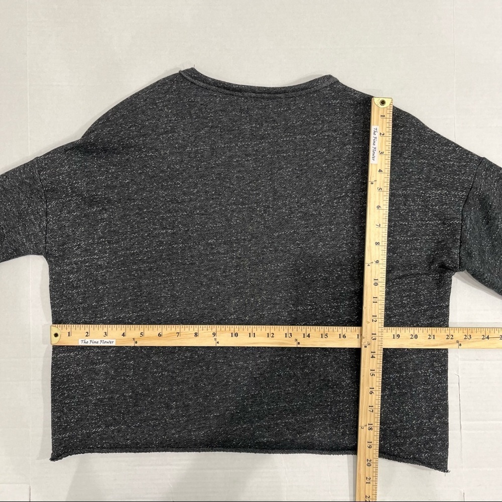 Zara Trafaluc Bellisima All The Time Space Gray Heathered Boyfriend Sweater - Picture 4 of 5